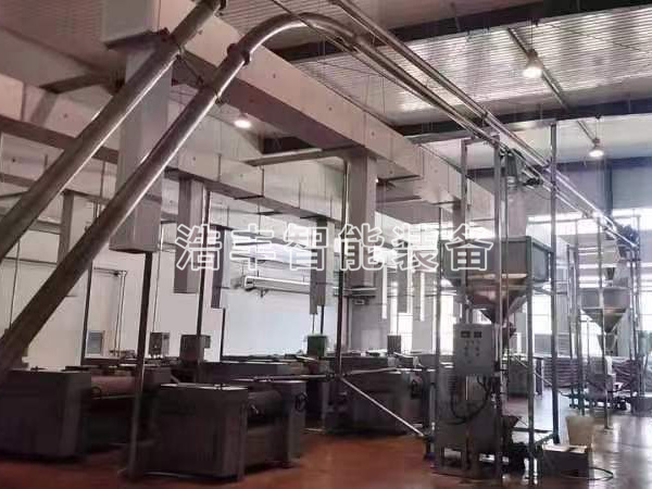 河南鄭州食品企業管鏈輸送機使用現場